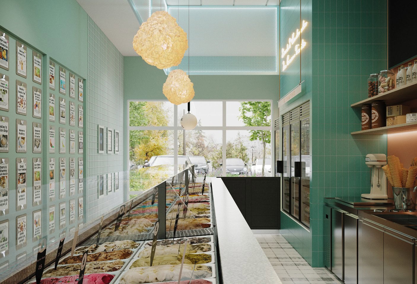 Sarah’s Handmade Ice Cream counter