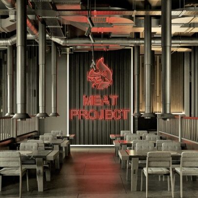 Interior of a Meat Project